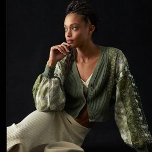 Pilcro Shrunken Cardigan Sweater